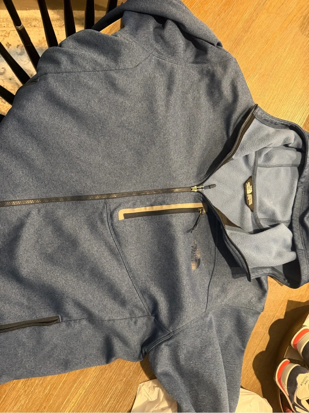 The North Face heather blue